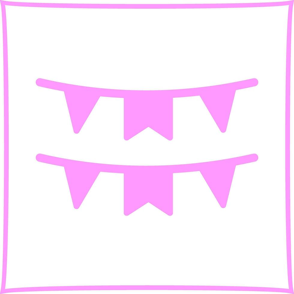 Bunting Flags Icon Design vector