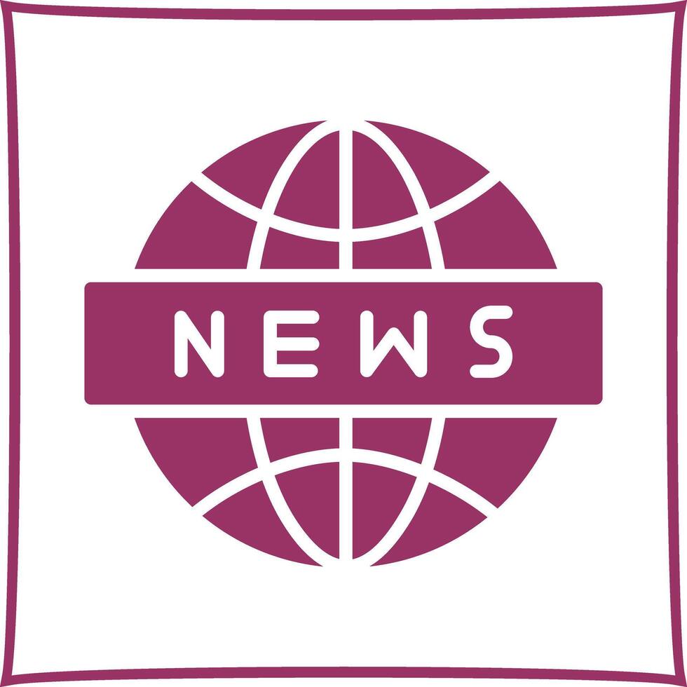 News Globe Icon Design vector
