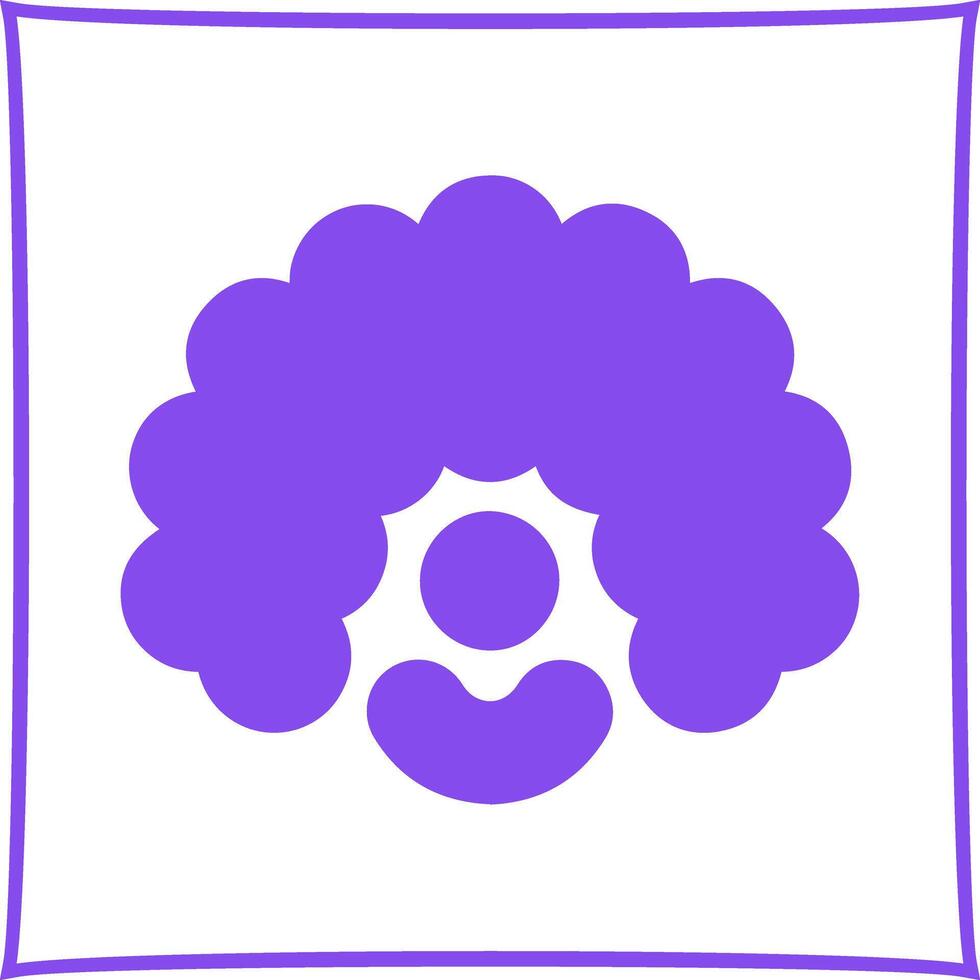 Clown Wig Icon Design vector