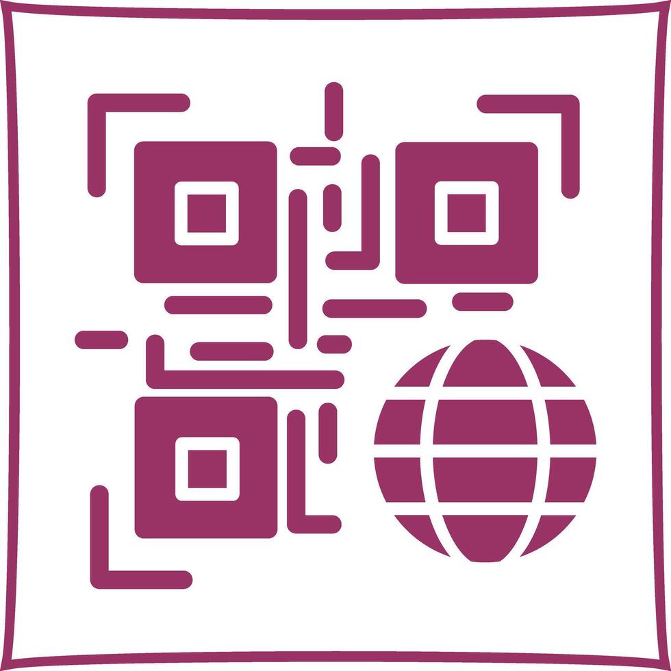 QR Code Website Icon Design vector