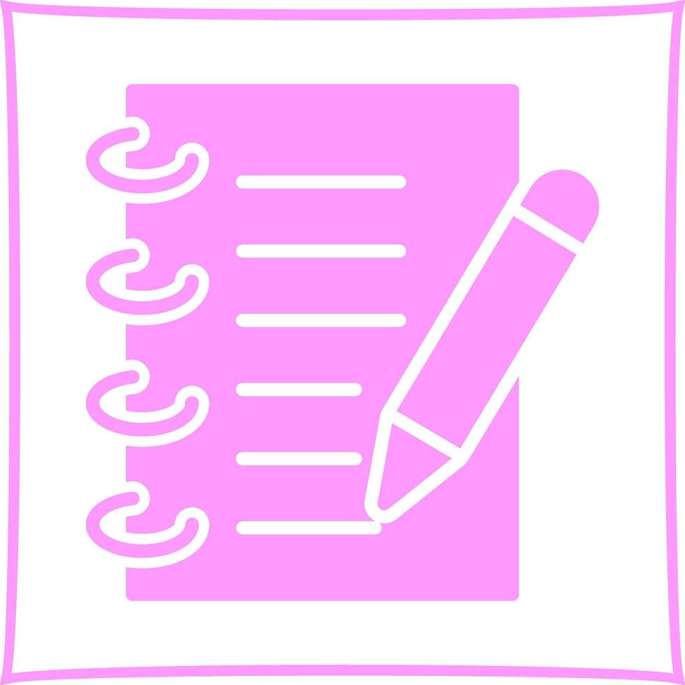 Journalist Notebook Icon Design vector