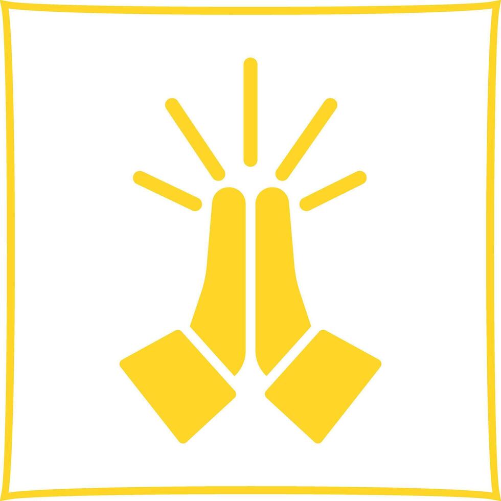 Folded Hands Icon Design vector