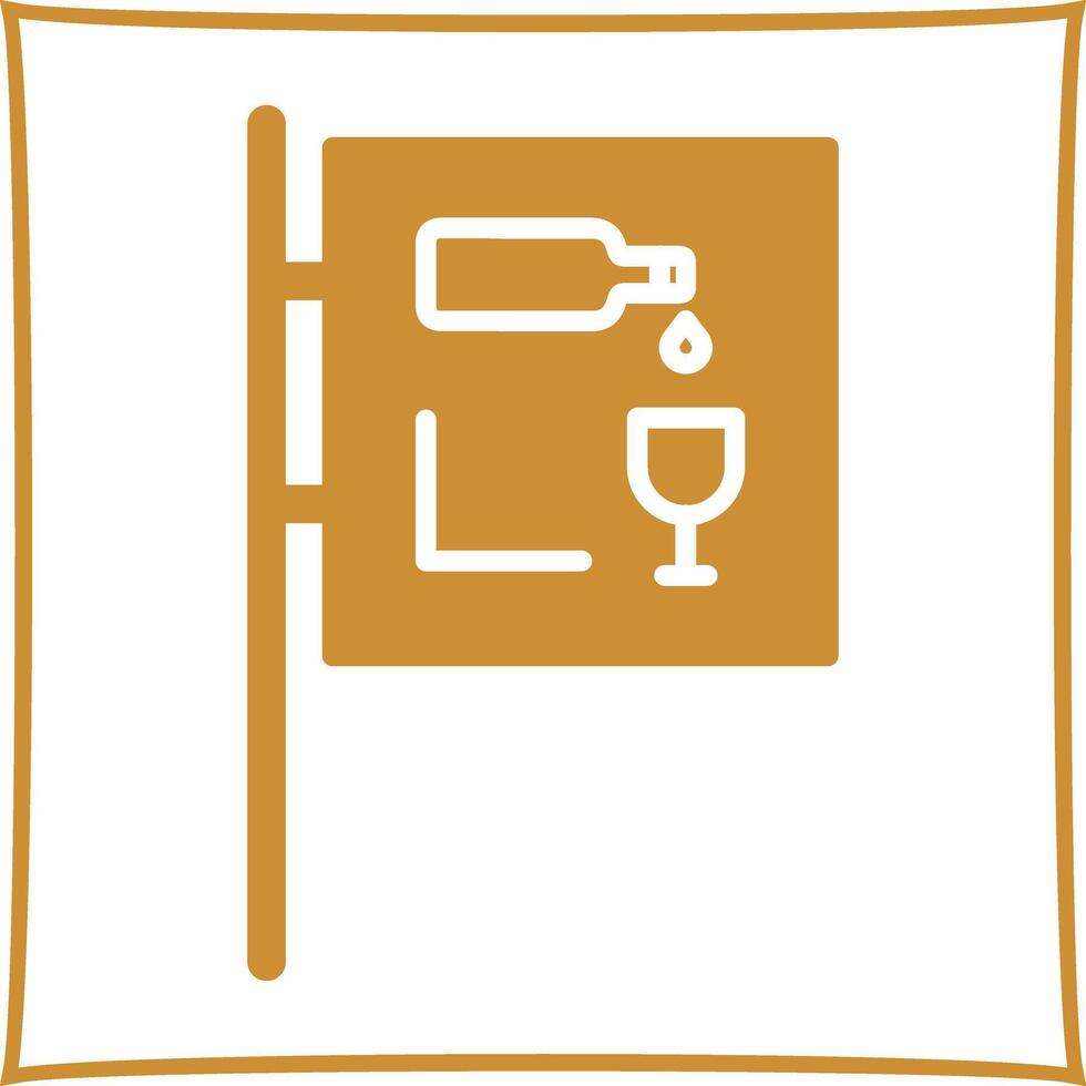 Wine Bar Sign Icon Design vector