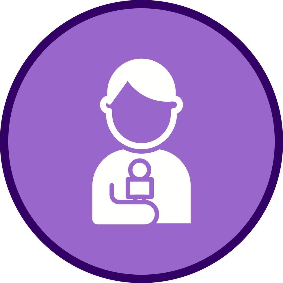 News Reporter Icon Design vector