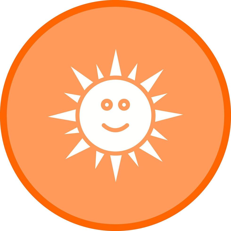 Sun with Face Icon Design vector