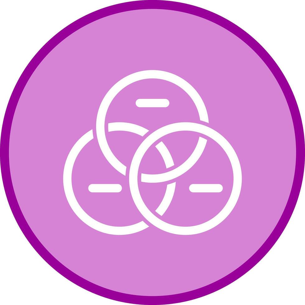 Venn Diagram Icon Design vector