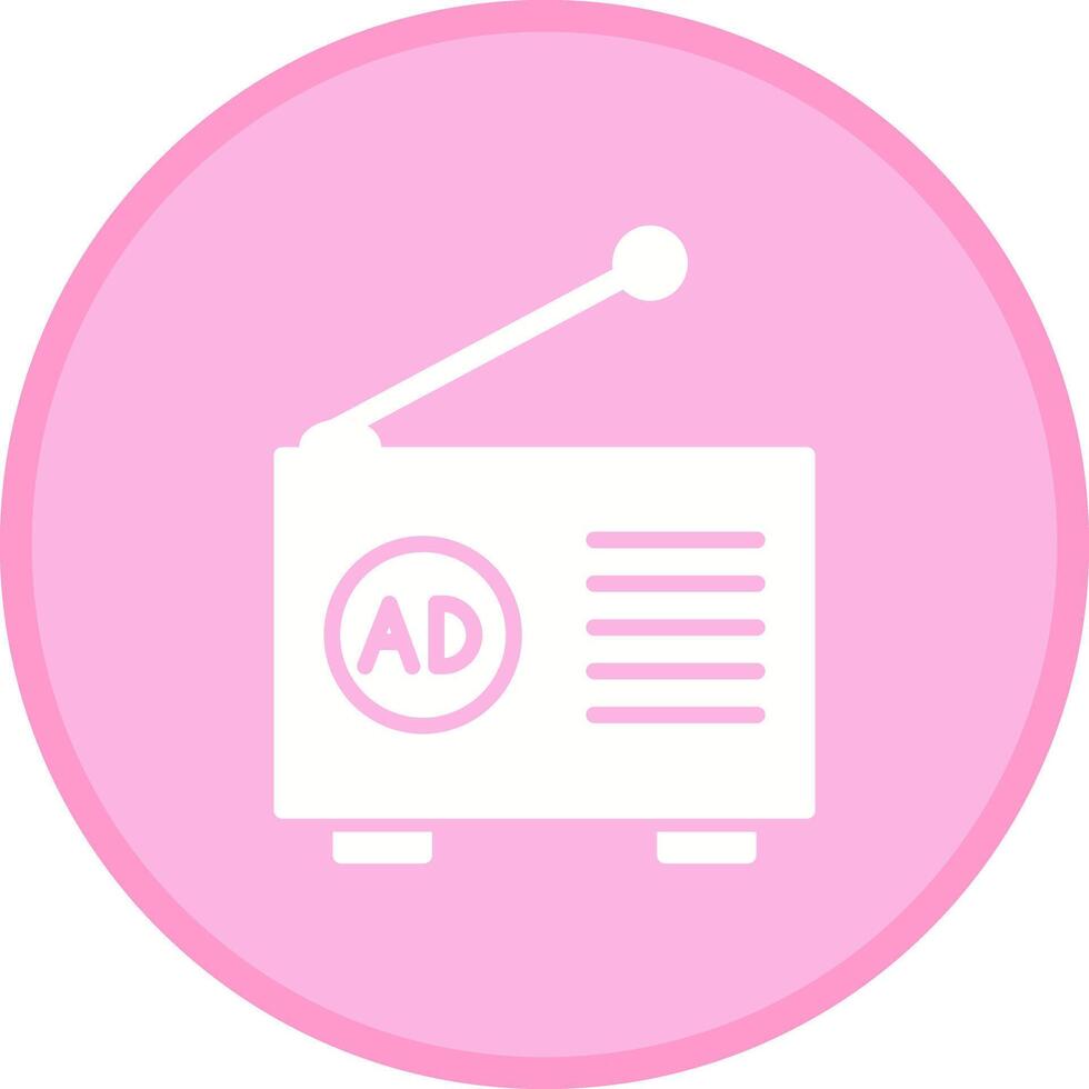 Radio Ad Icon Design vector