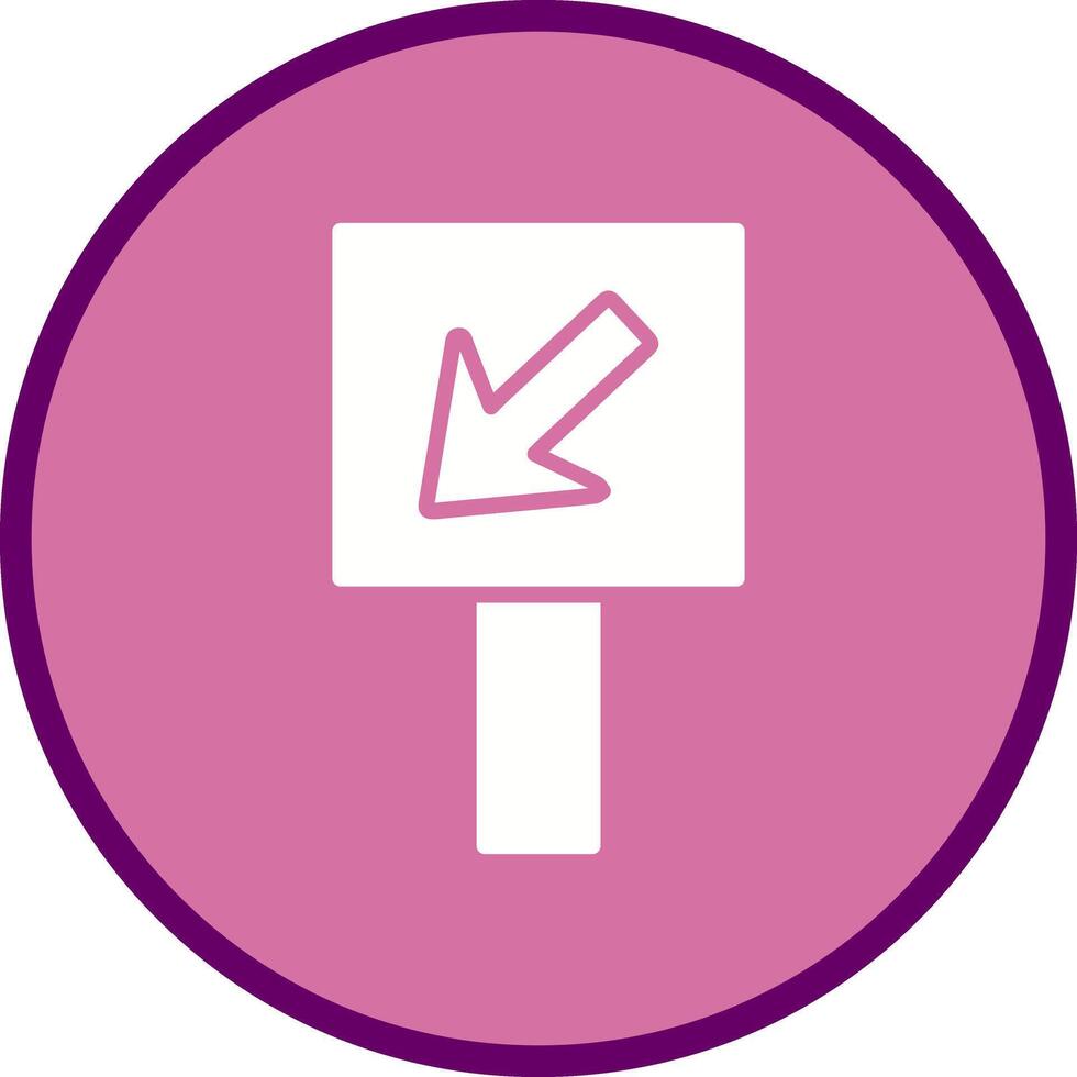 Diagonal Down Left Arrow Icon Design vector