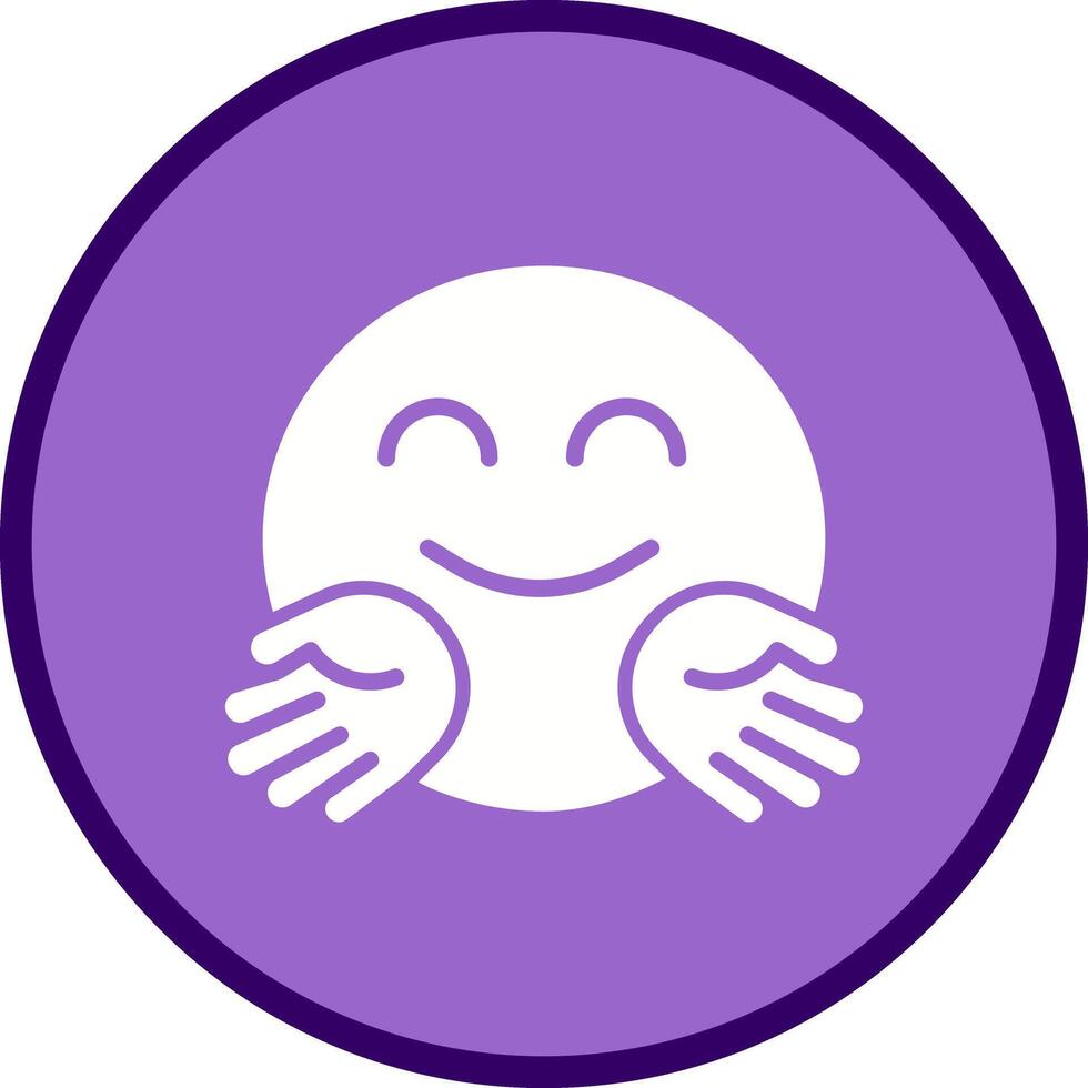 Hugging Face Icon Design vector