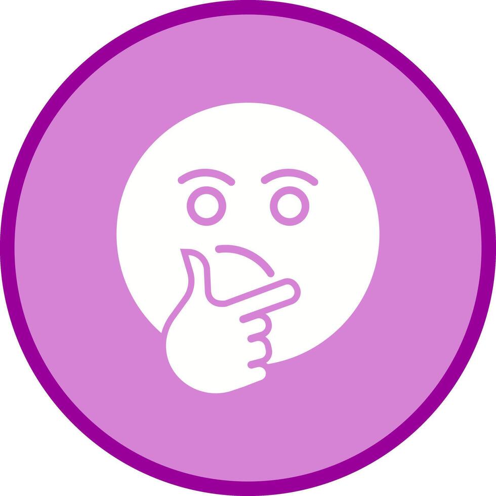 Thinking Face Icon Design vector