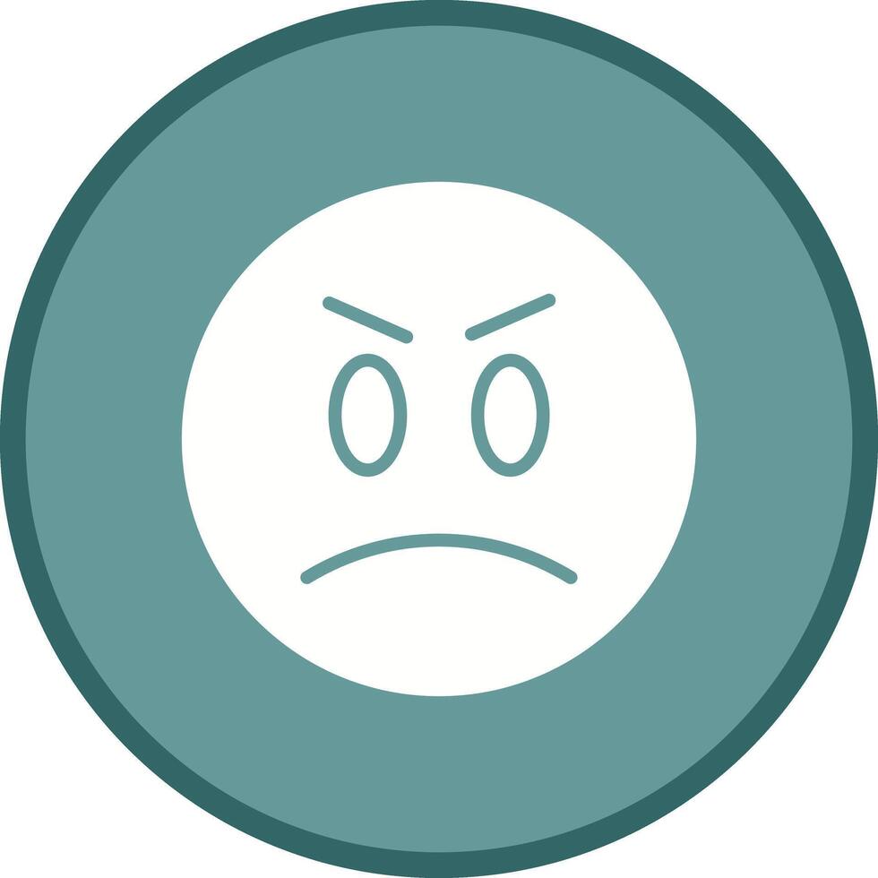 Angry Face Icon Design vector