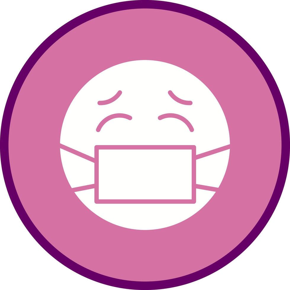 Face with Medical Mask Icon Design vector
