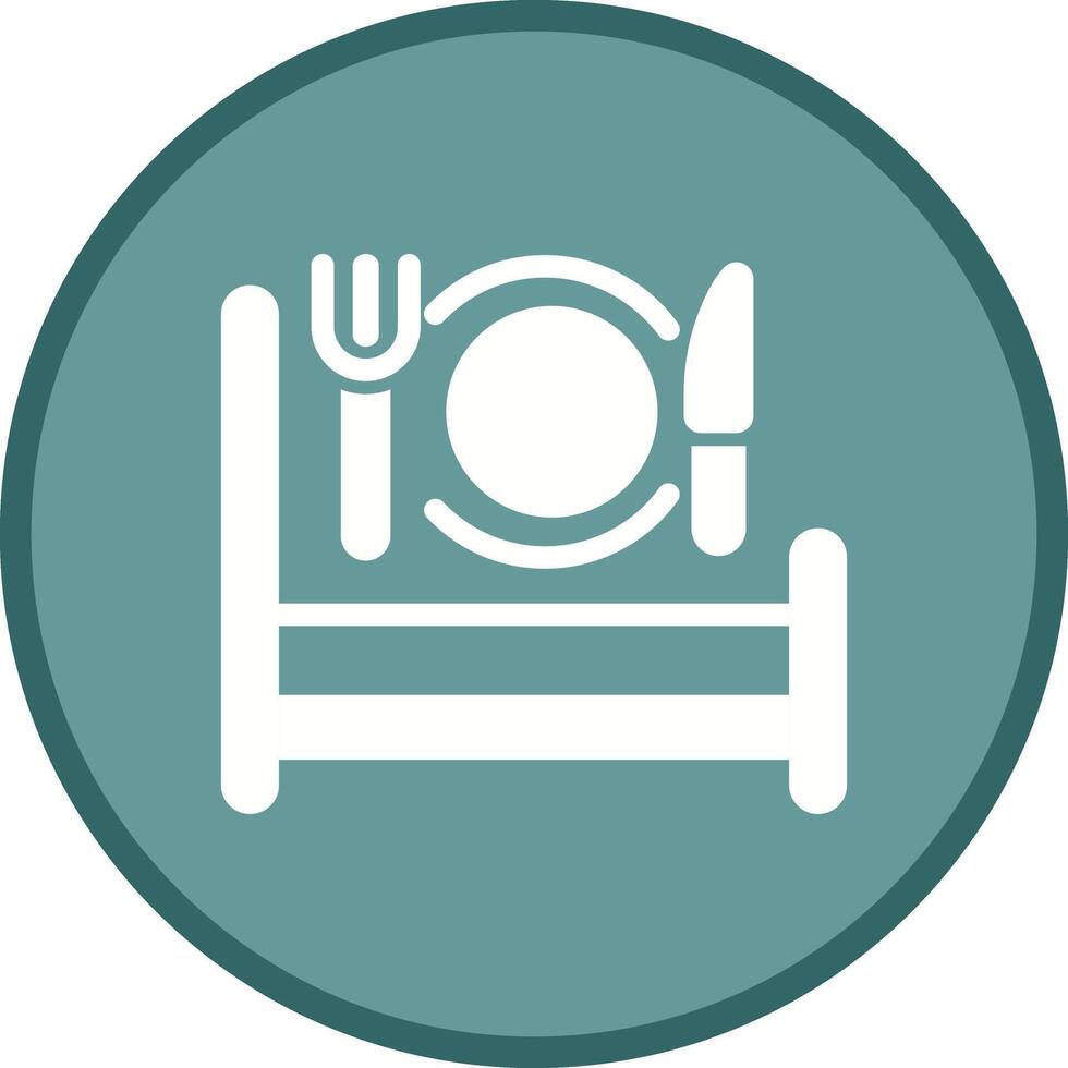 Breakfast in Bed Icon Design vector