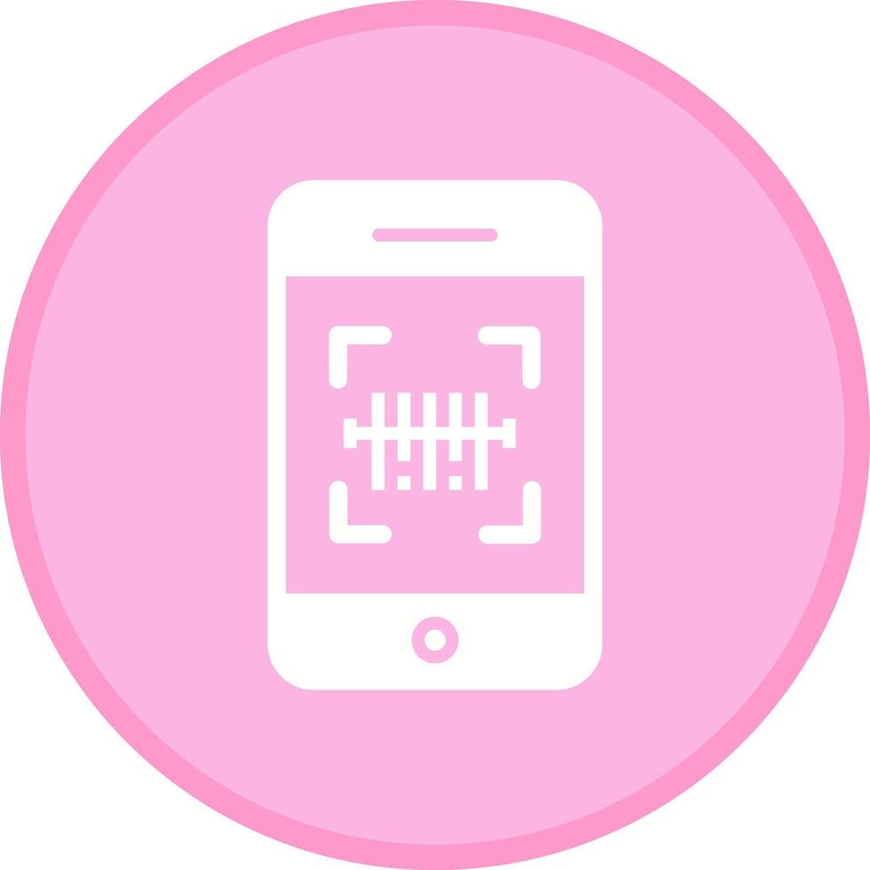 Mobile Scanning Icon Design vector