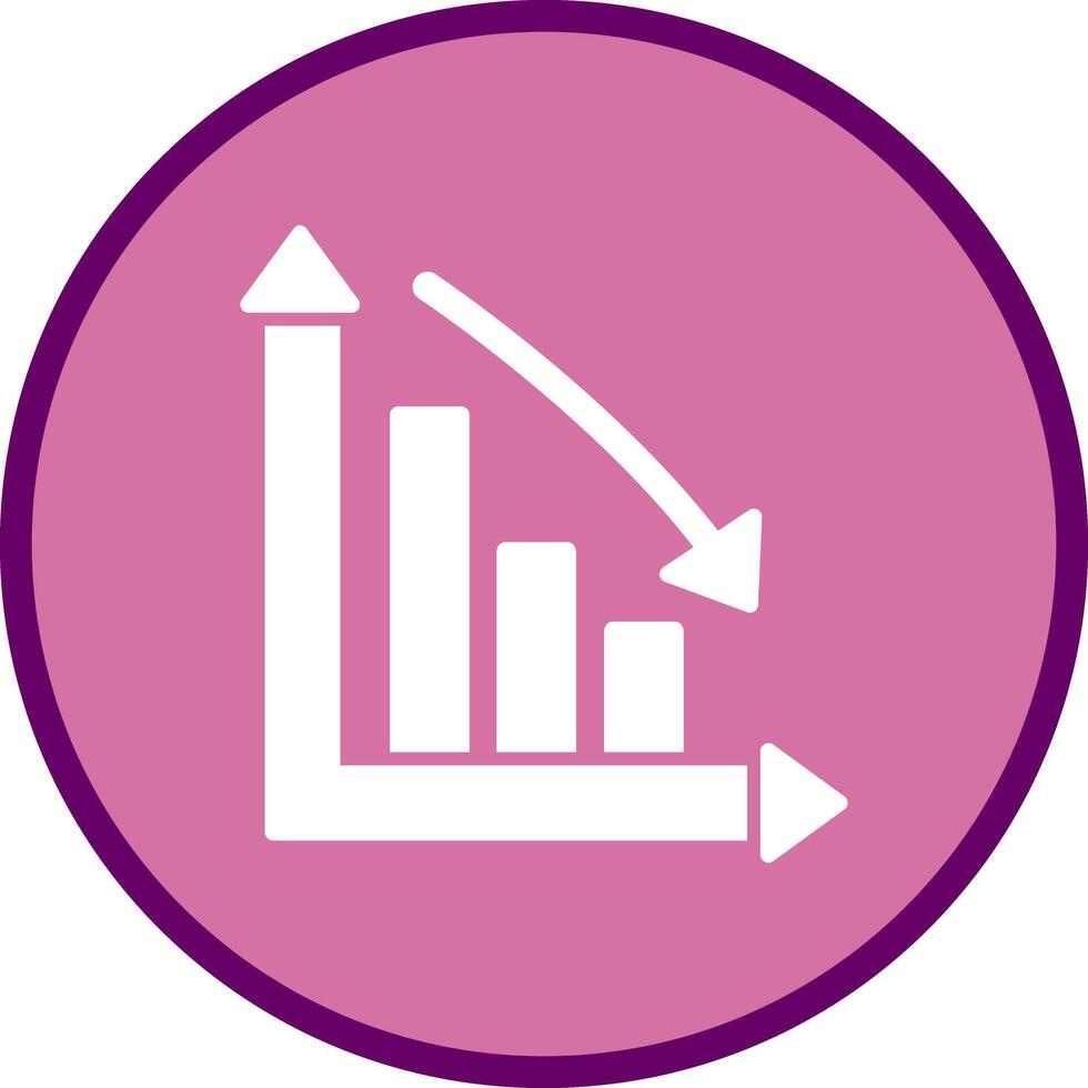 Chart Down Icon Design vector