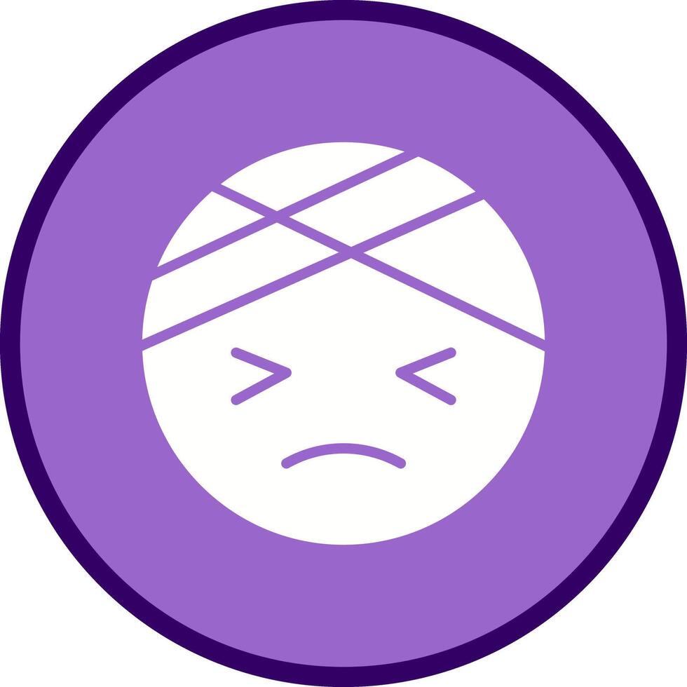 Face with Head-Bandage Icon Design vector