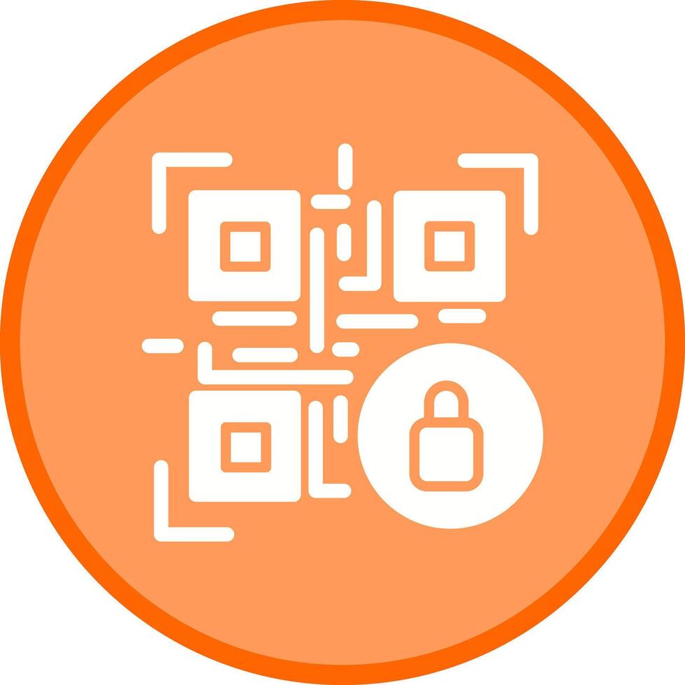 QR Code Encryption Icon Design vector