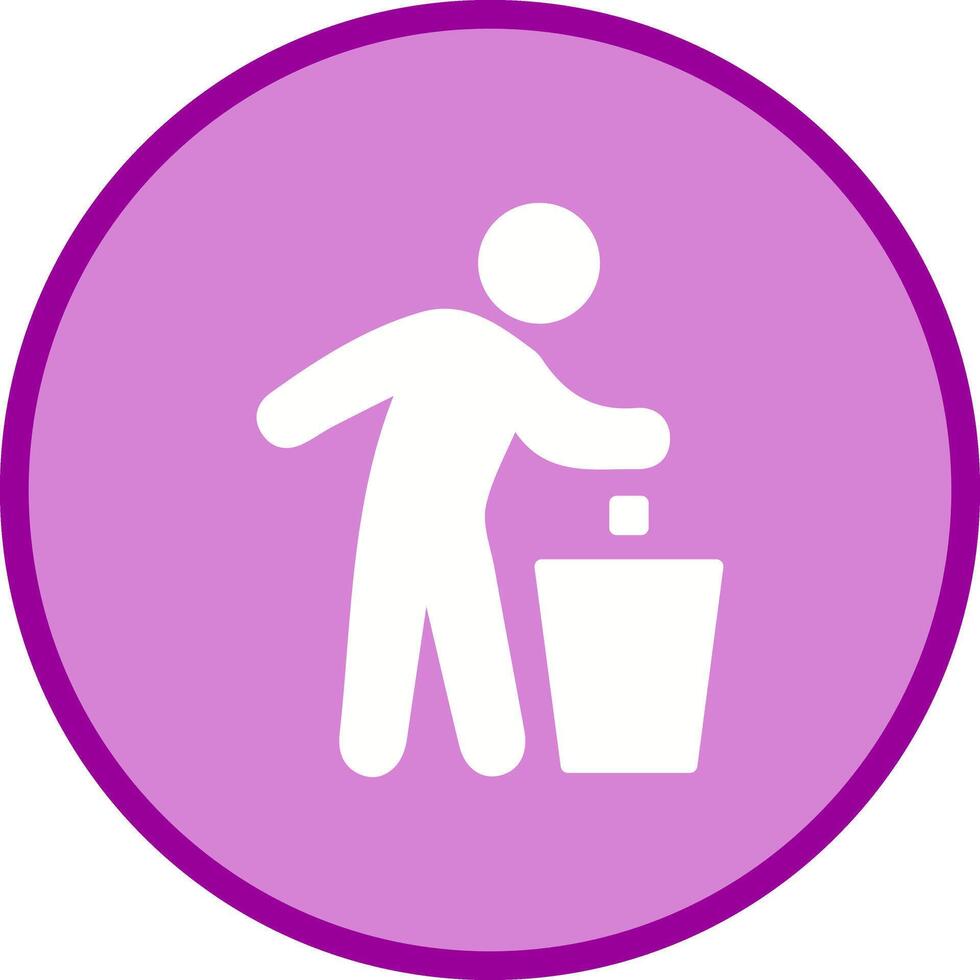 Litter in Bin Sign Icon Design vector