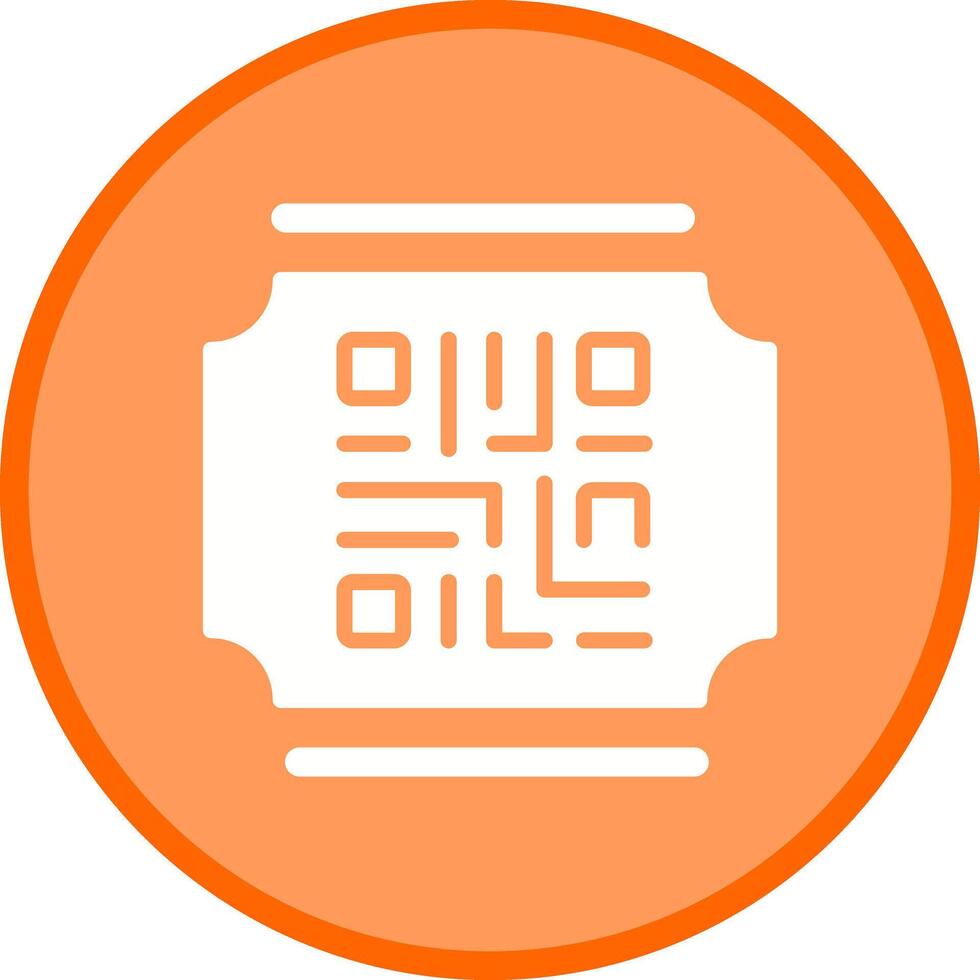 QR Code Ticket Icon Design vector