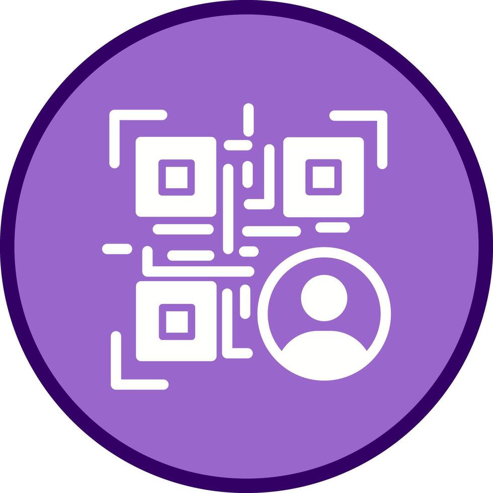 QR Code Contact Icon Design vector