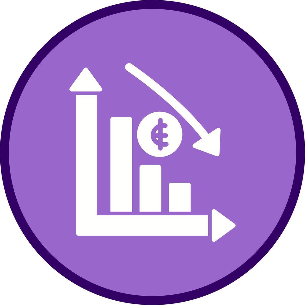 Money Down Icon Design vector