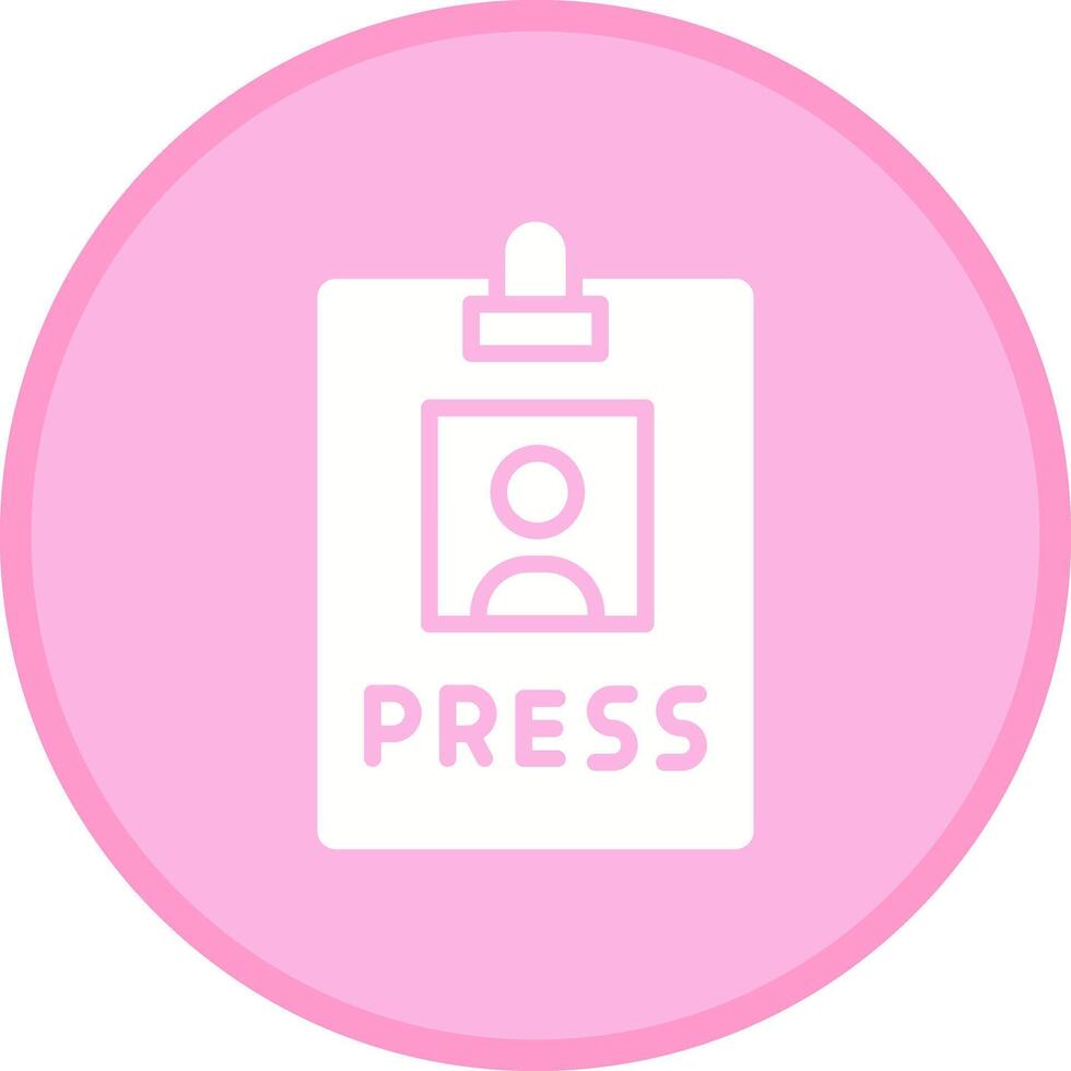 Press Pass Icon Design vector