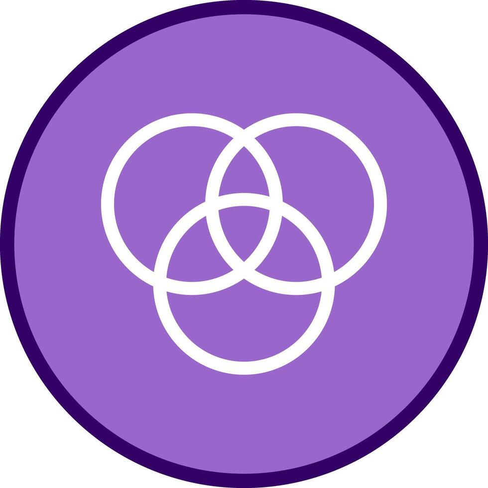 Venn Diagram Icon Design vector