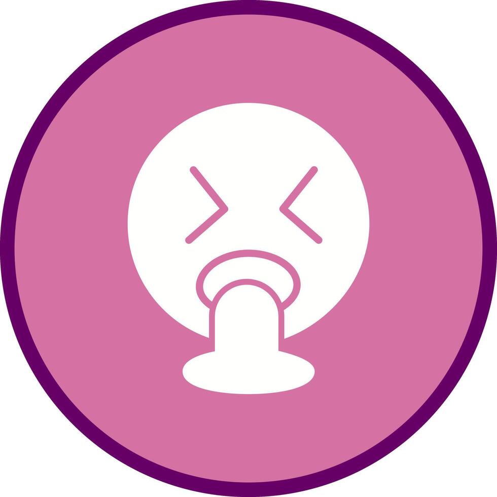 Face Vomiting Icon Design vector