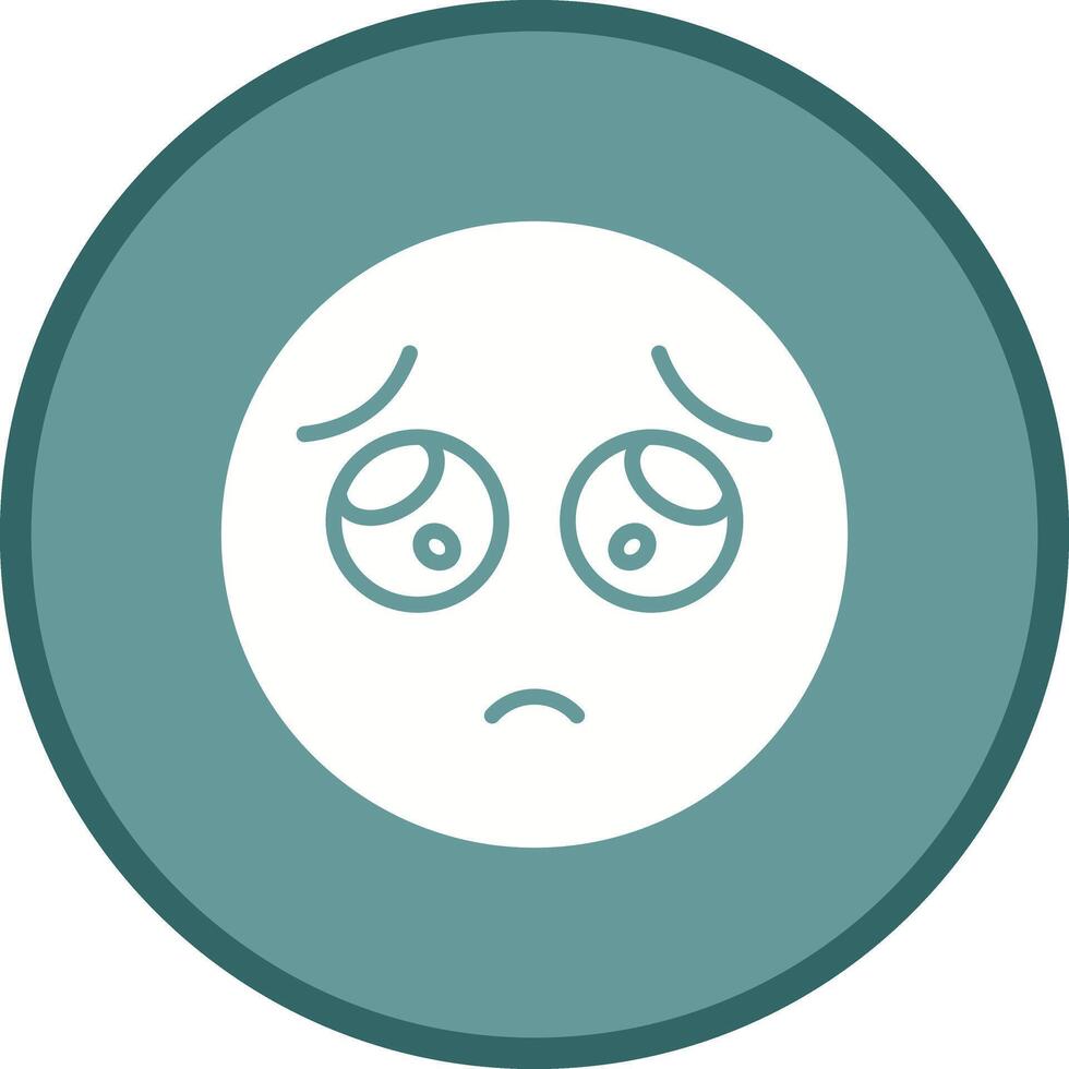 Pleading Face Icon Design vector