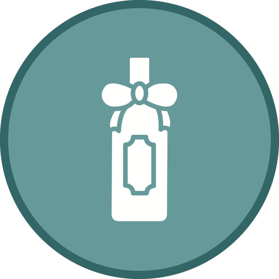 Wine Bottle with Bow Icon Design vector