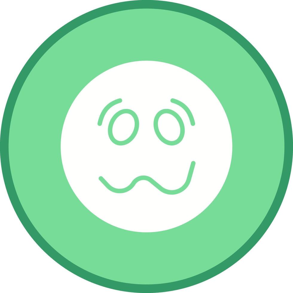 Woozy Face Icon Design vector