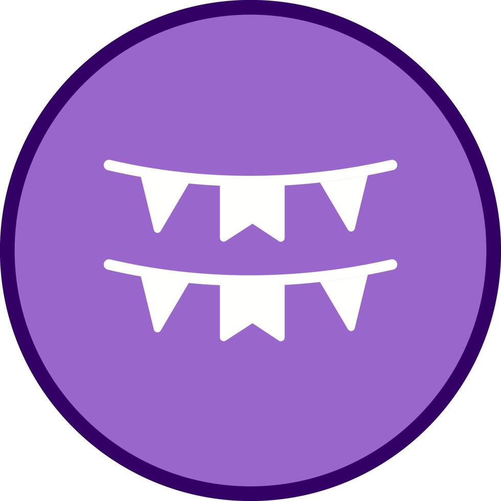 Bunting Flags Icon Design vector