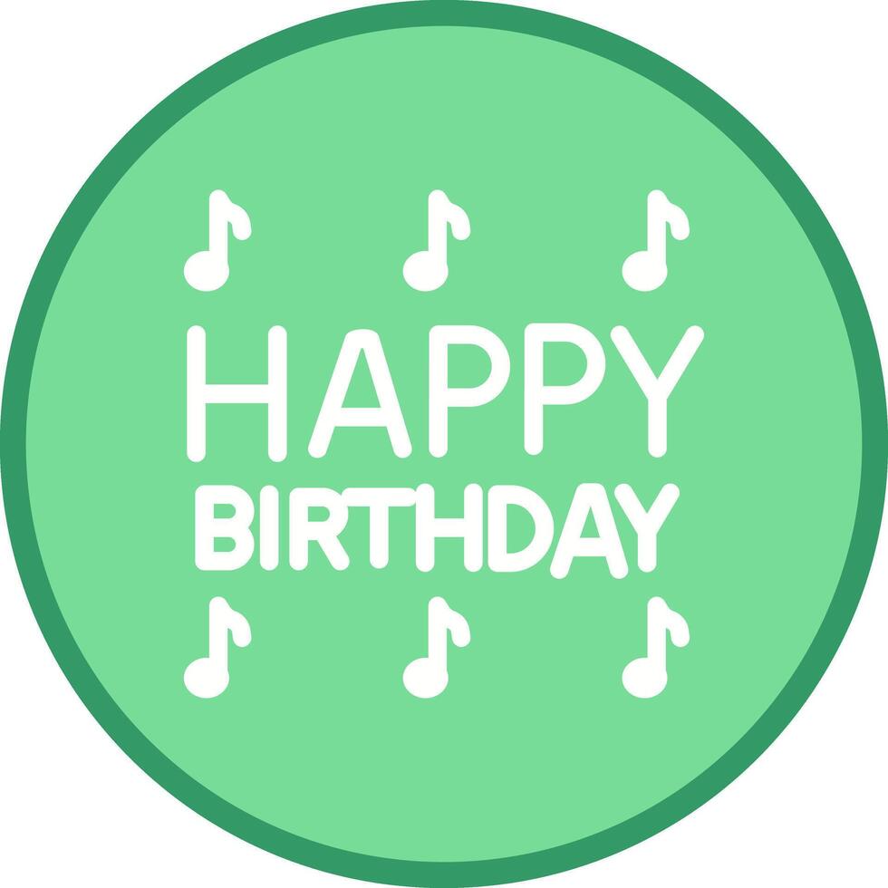 Happy Birthday Song Icon Design vector