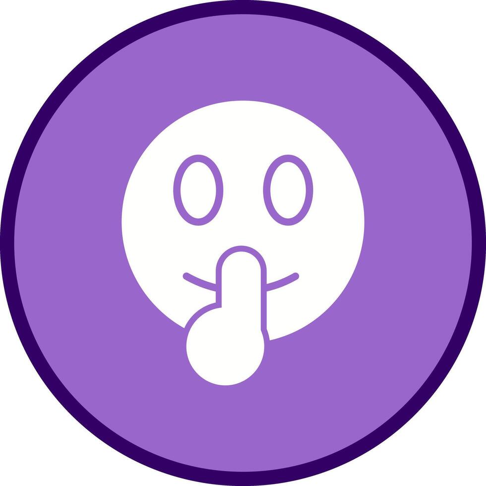Shushing Face Icon Design vector