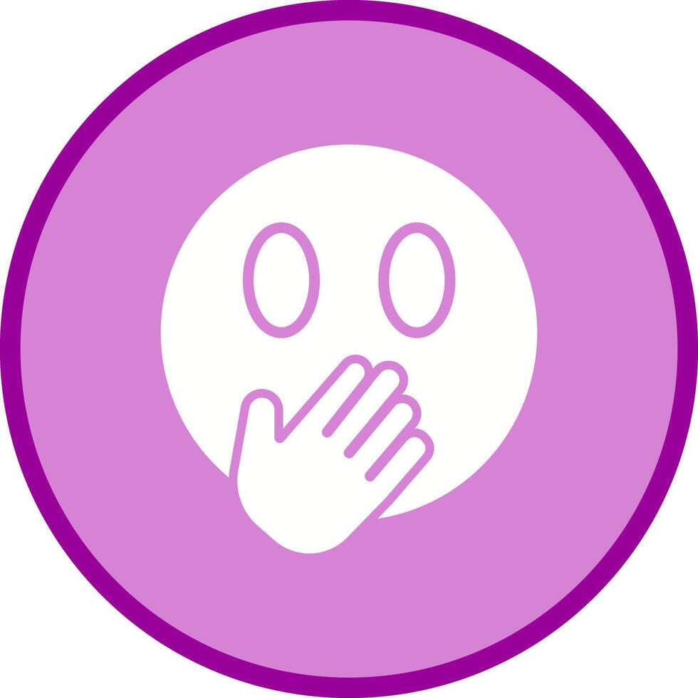 Face with Hand Over Mouth Icon Design vector