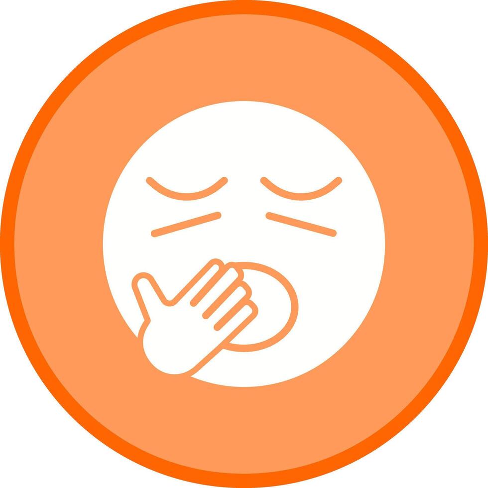 Yawning Face Icon Design vector
