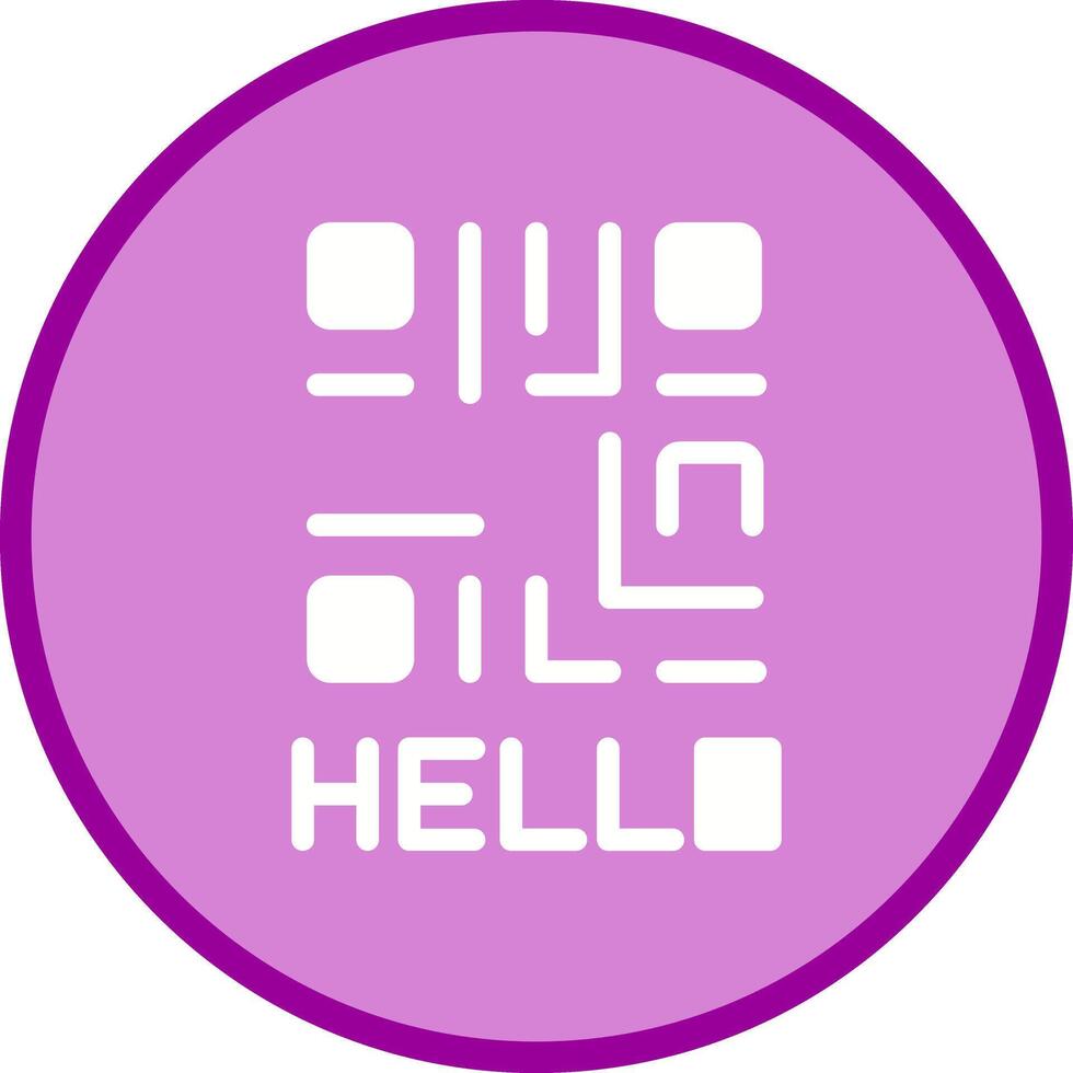 QR Code Text Icon Design vector