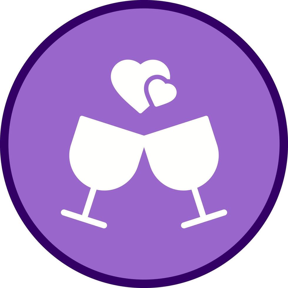 Wine Glass with Cheers Icon Design vector