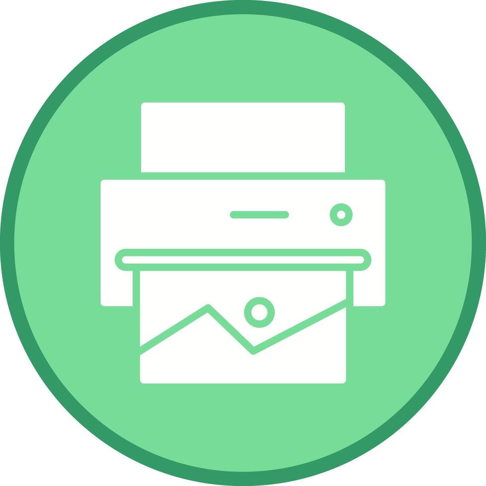 Photo Printing Icon Design vector