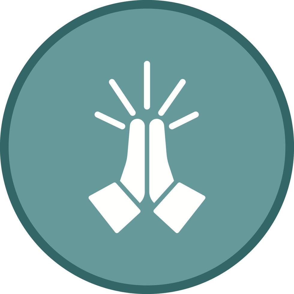 Folded Hands Icon Design vector