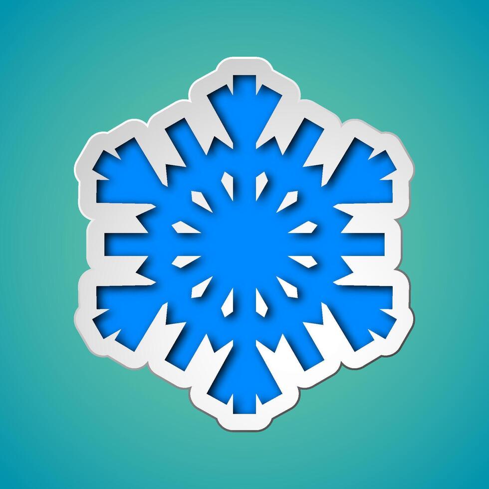 Cut out christmas snowflake vector