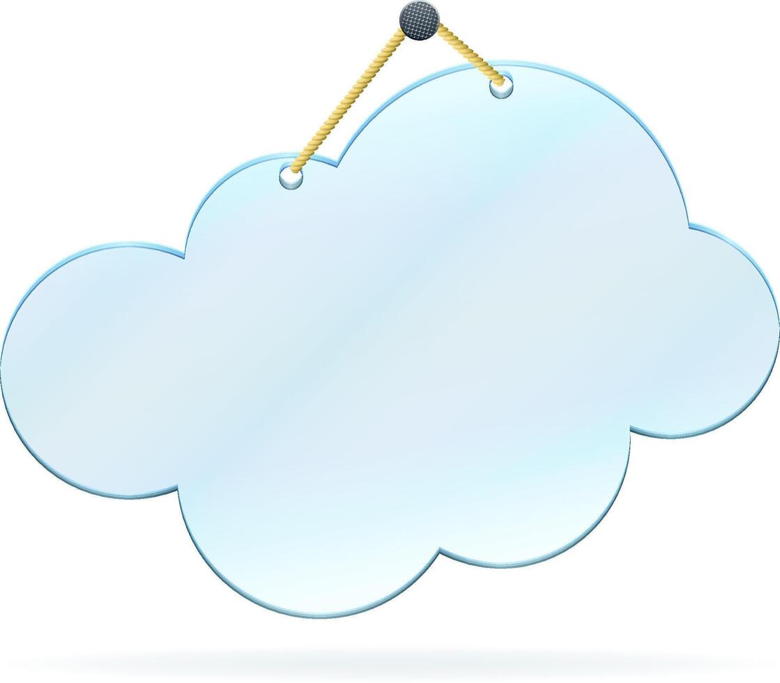Pinned glass cloud frame vector