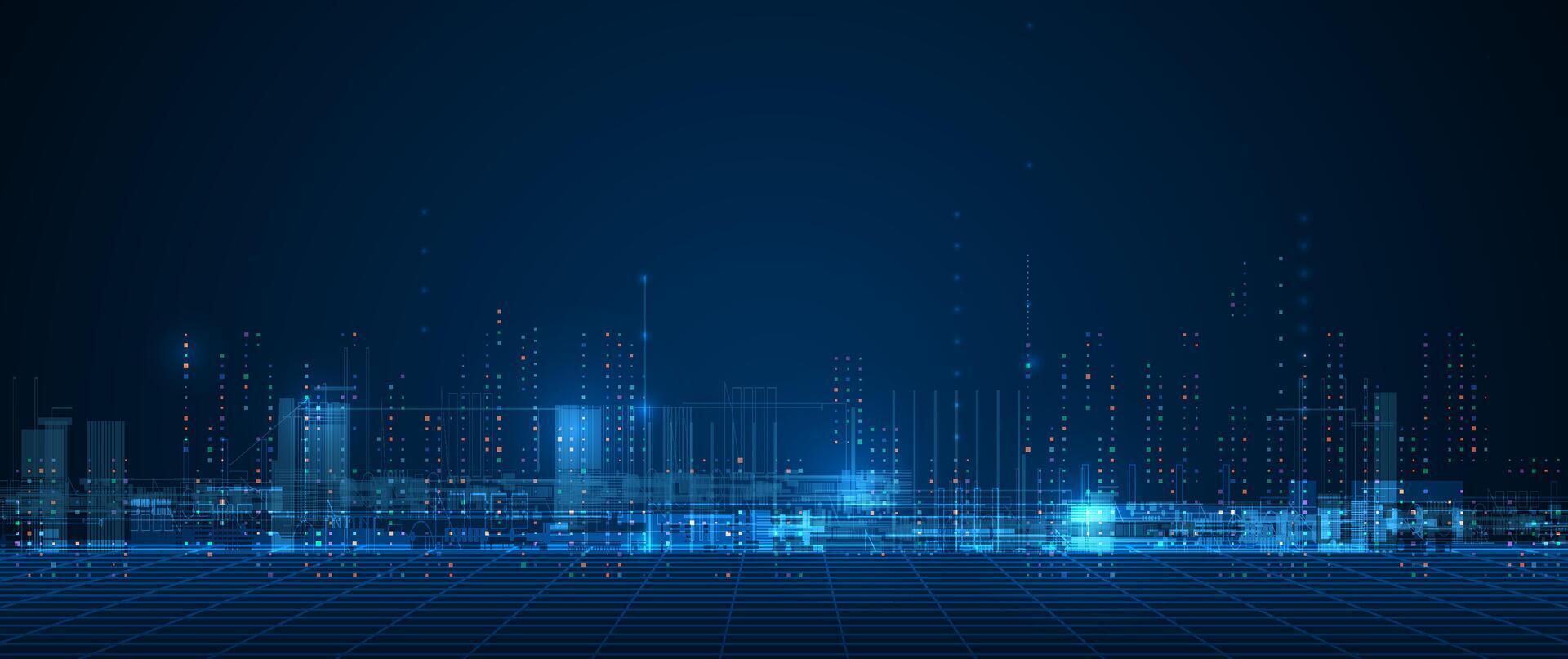 Abstract futuristic, technology on blue background vector