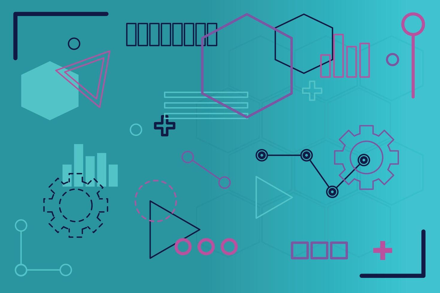 Abstract blue geometric shape background. Modern futuristic background. Technology Abstract background. vector