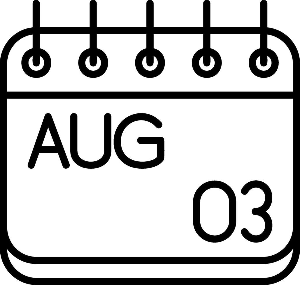 August Colorful Icon vector