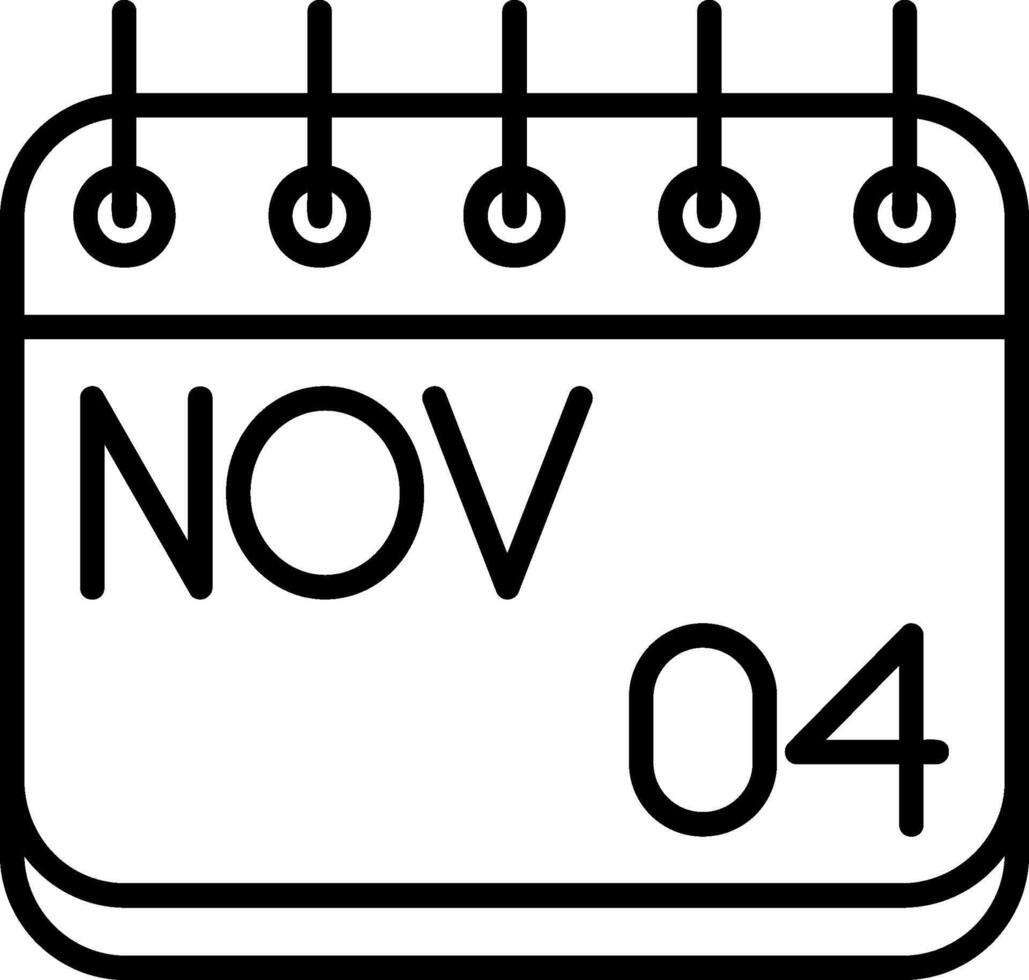 November Colorful Icon vector