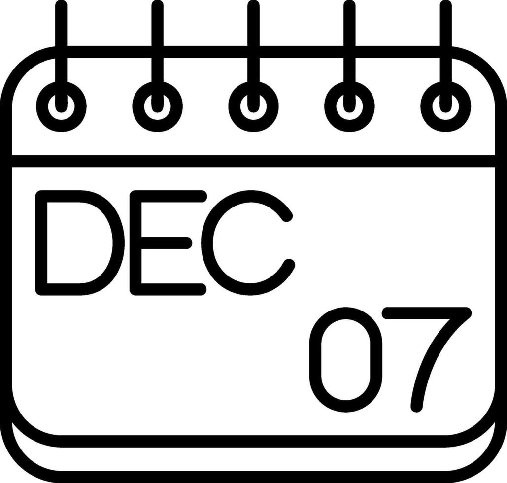 December Colorful Icon vector