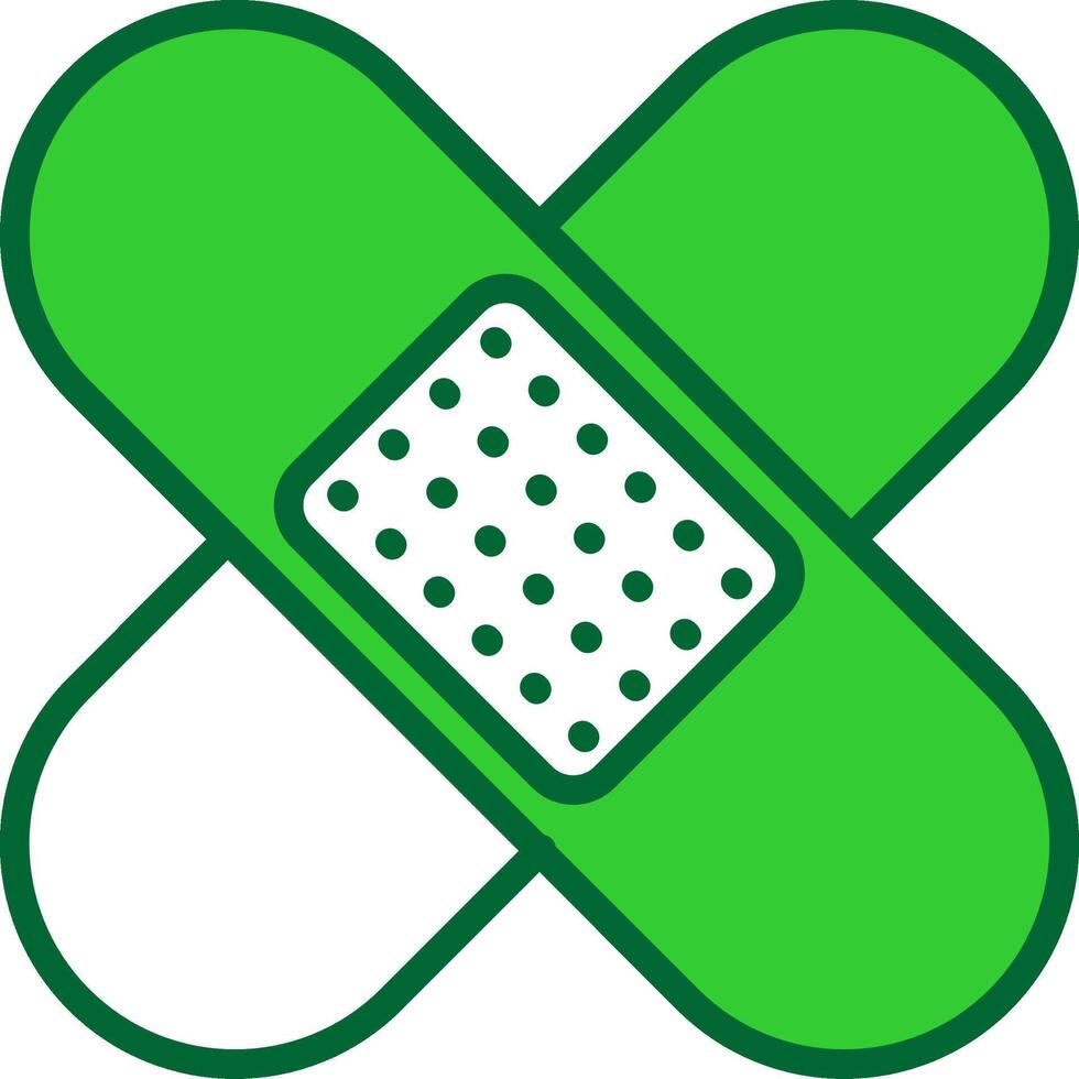 Bandage Haf Fill Filled Icon vector