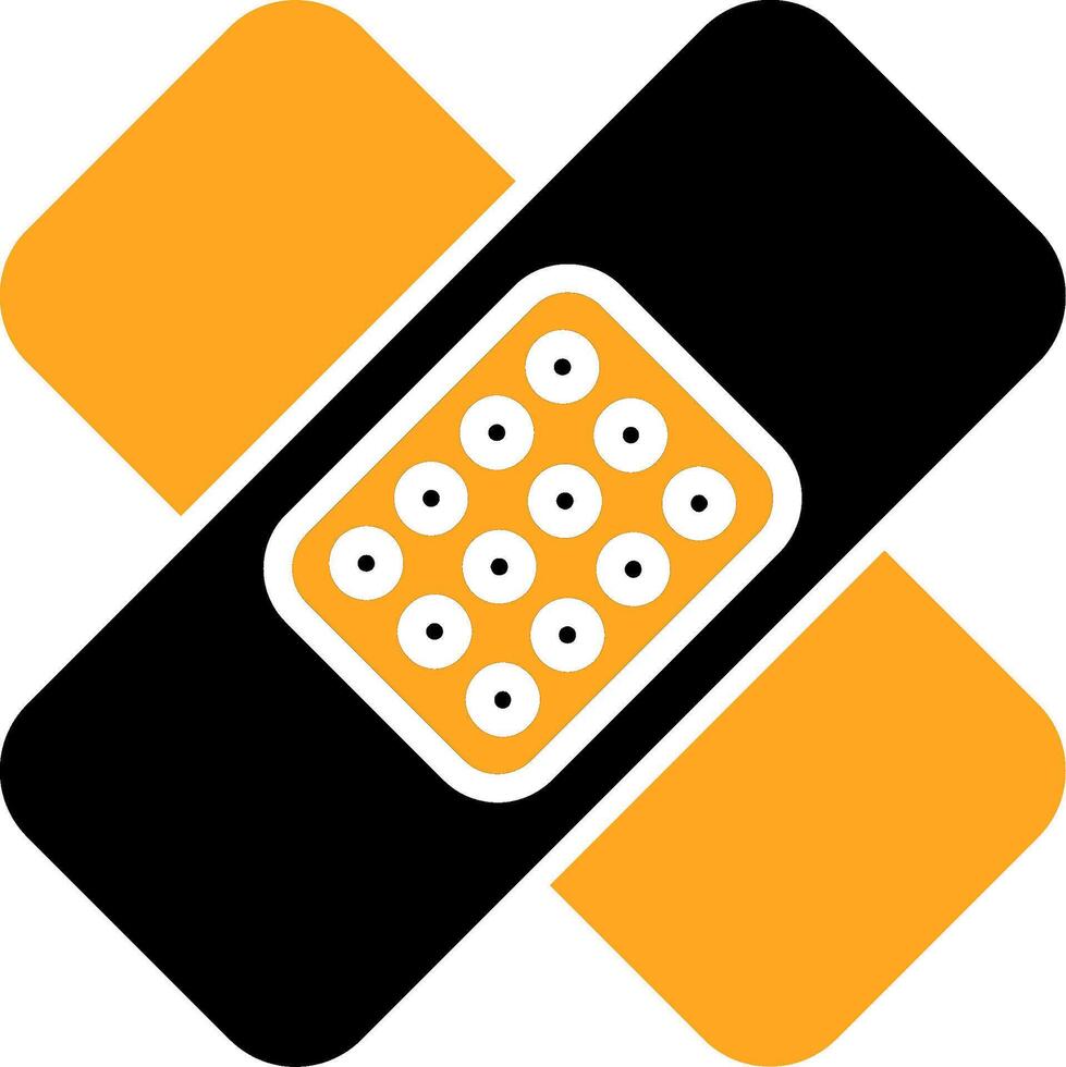 Band Aid Colorful Icon vector