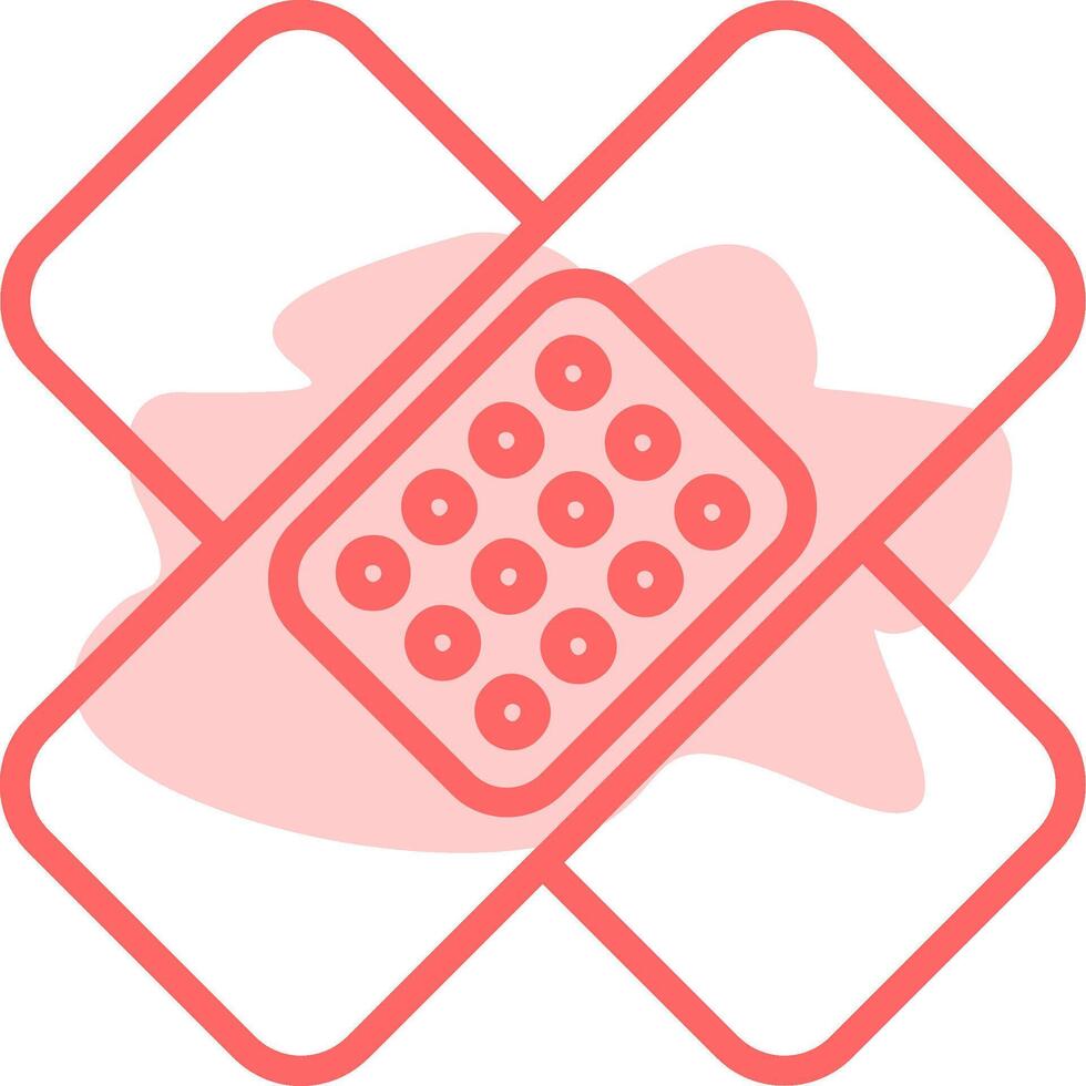Band Aid Colorful Icon vector